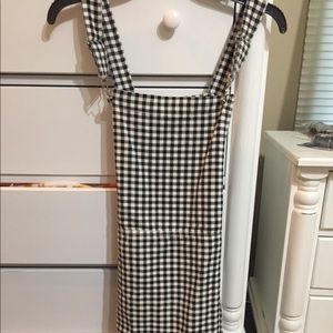 Gingham overall dress